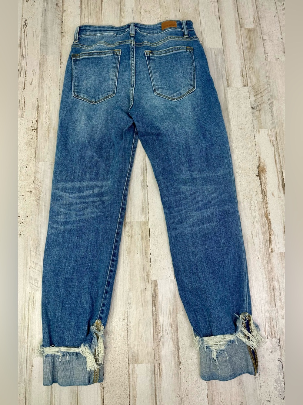 Judy Blue Jeans Womens 3/26 Blue Mid Rise Straight Fit - Picture 10 of 12